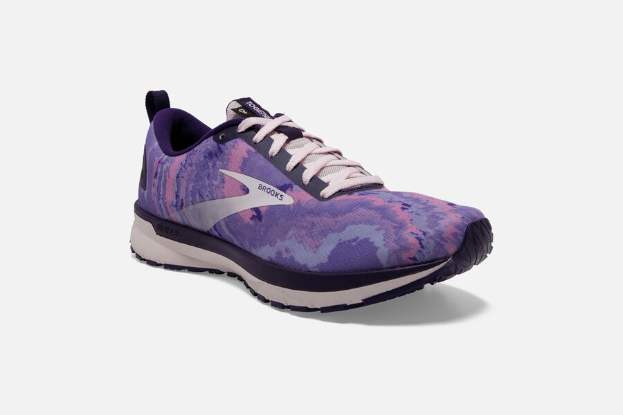 Brooks Revel 4 Road Running Shoes - Womens - Purple/Silver/Pink - CO3402165